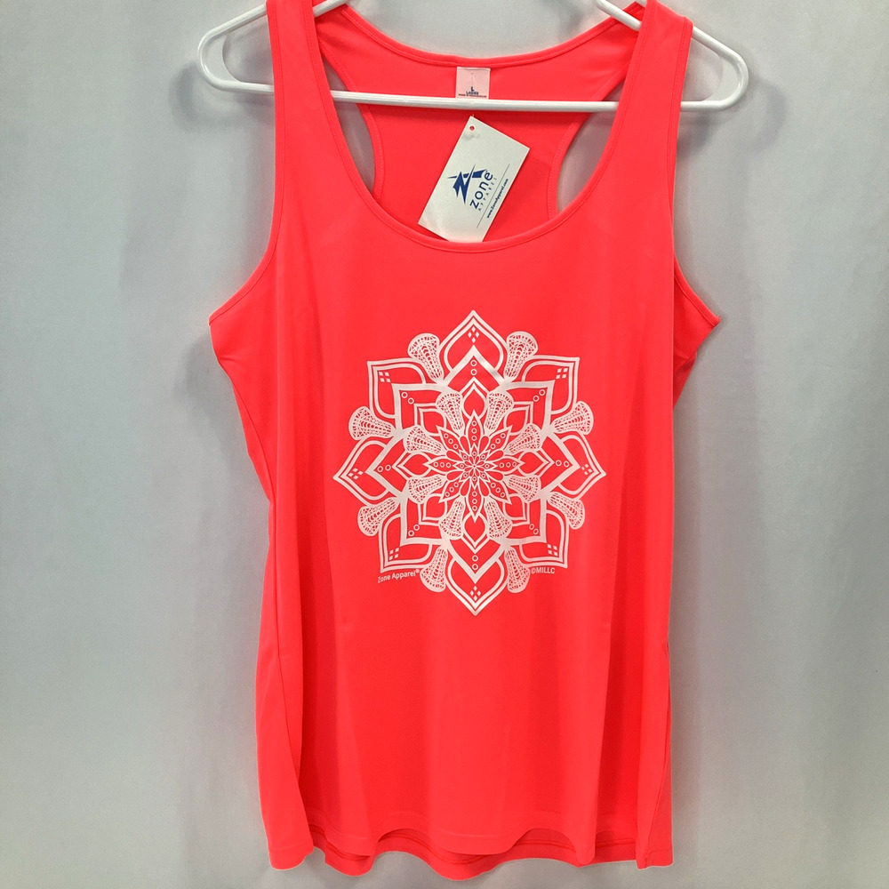 Women's Lacrosse Field Hockey Tank Top sz L Hot Coral NWT